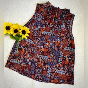Hippie Laundry Bohemian Floral Sheer Tank Top - Large